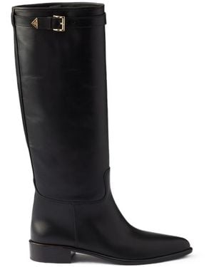 Prada Leather Boots - Black