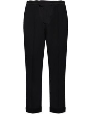 Balmain Straight-Leg Cropped Pants - Black
