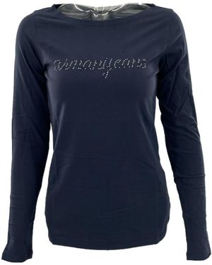 Armani Jeans Logo Long-Sleeved T-Shirt - Blue