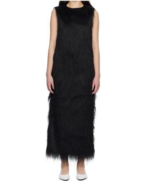 Loulou de Saison Shag-Knit Maxi Dress - Black
