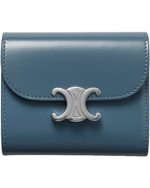 Celine Small Flap Wallet Triomphe - Blue