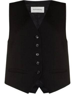 Frankie Shop Gelso Single-Breasted Waistcoat - Black