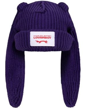 charlesjeffreyloverboy Rabbit Beanie - Blue