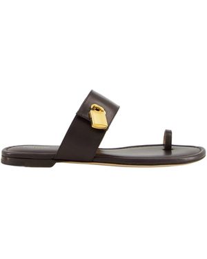 Tom Ford Leather Flat Sandals - Multicolour