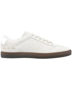 Common Projects Logo Lace-Up Low-Top Casual Shoes - White