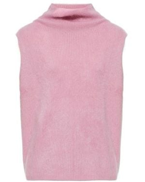 Lisa Yang Brushed Buttoned Top - Pink