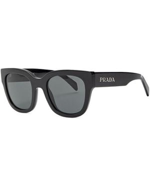 Prada Round-Frame Sunglasses - Metallic