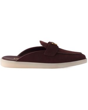 Prada Nubuck Mules - Brown
