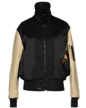 Saint Laurent Twotone Flight Jacket - Black