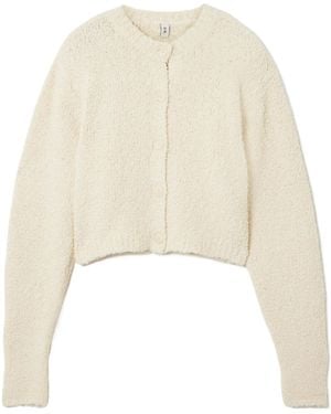 SIR. Long-Sleeved Knitted Cardigan - Natural