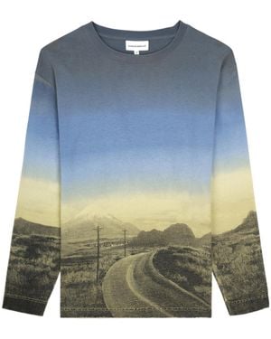 Maison Kitsuné Long Sleeved T-Shirt - Blue