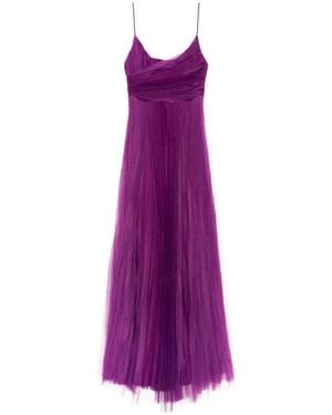 Fabiana Filippi Tulle Extra-Long Dress - Purple