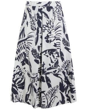 Antonelli Printed Midi Skirt - White