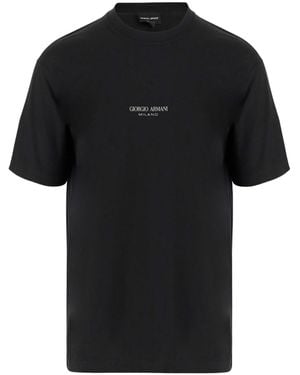 Giorgio Armani Crewneck Short-Sleeved T-Shirt - Black