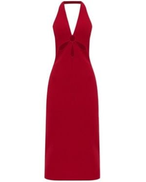 Cult Gaia Cut-Out Halterneck Midi Dress - Red