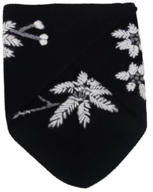 P.A.R.O.S.H. Wallaby Floral Knit Scarf - Black