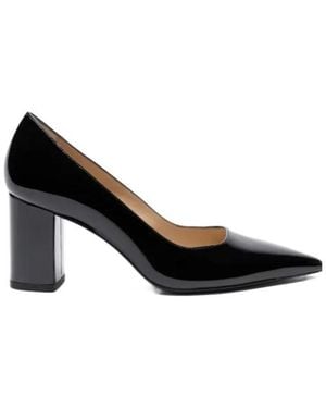Stuart Weitzman Power Pointed Chunky Heels - Black