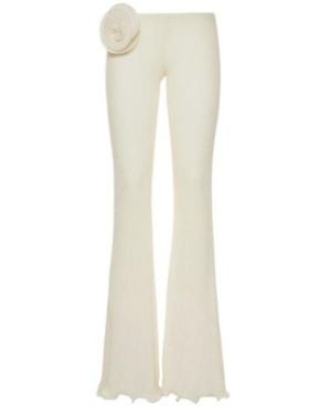 Magda Butrym Highwaist Casual Pants - White