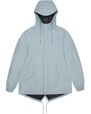 Rains Long-Sleeved Hooded Casual Jacket - Blue