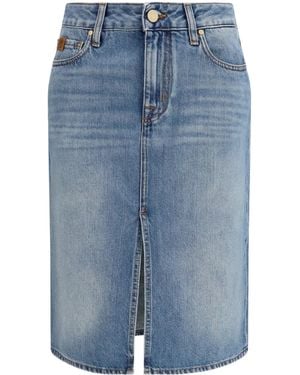 Jacob Cohen Front-Slit Denim Skirt - Blue