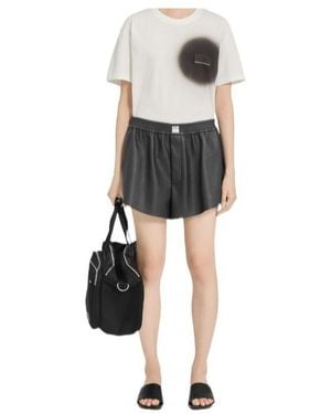 MM6 by Maison Margiela Faux Relaxed Fit Shorts - Black