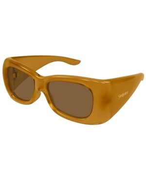 Saint Laurent Howl Rectangle-Frame Sunglasses - Metallic