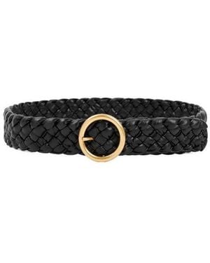 Bottega Veneta Foulard Intreccio Belt - White