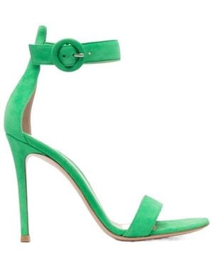 Gianvito Rossi Portofino 105Mm Suede Sandals - Green
