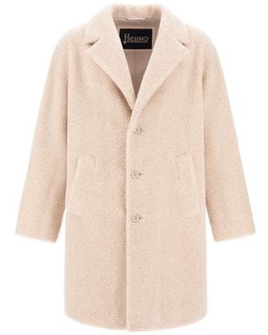 Herno Long-Sleeved Coat - Natural