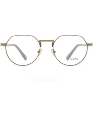 ZEGNA Round Frame Glasses - White