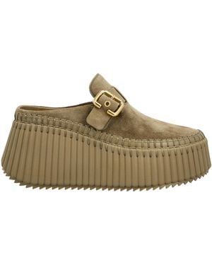 Chloé Chloé Nama Platform Clogs - Natural