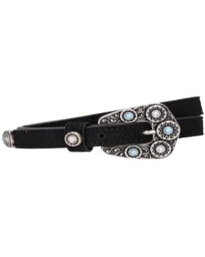 Alessandra Rich Logo Belt - White