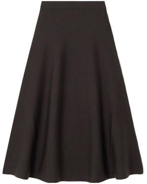 Gabriela Hearst Freddie Wool, Silk And Cashmere-Blend Midi Skirt - Black