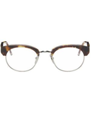 Thom Browne Tortoiseshell-Effect Glasses - White