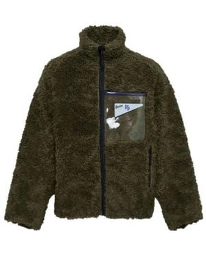 Doublet Faux Fur Zip-Up Casual Jacket - Green