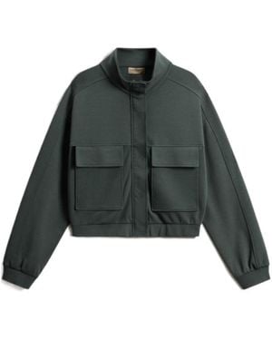 Woolrich Interlock Zipped Sweatshirt - Green