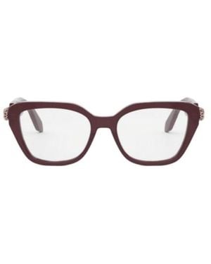 BVLGARI Bulgari Geometric Frame Glasses - White