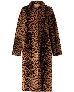 Nili Lotan Davelle Leopard-Print Coat - Brown