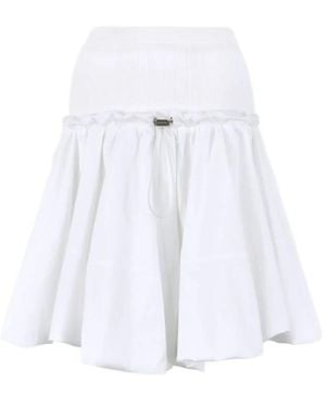 The Attico The Stretch Midi Skirt - White
