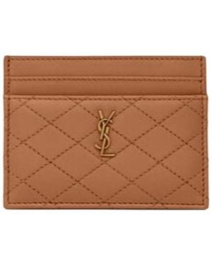 Saint Laurent Gaby Card Case - Brown