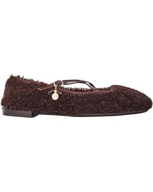 Jimmy Choo Padded Ballet Shoes - Brown
