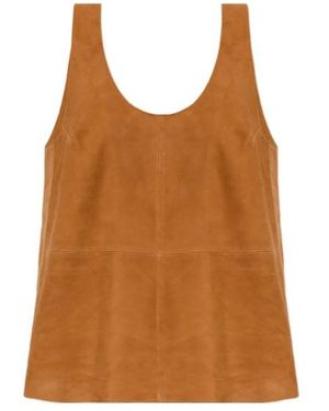 Stand Studio Tan Suede Tank Top - Brown
