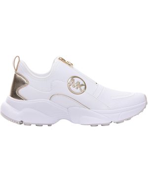 Michael Kors Sami Logo-Appliqué Zipped Trainers - White