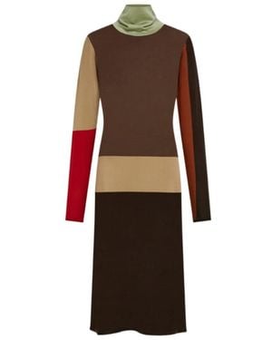 Ferragamo Block Color Dress - Red