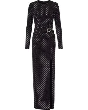 Roland Mouret Embellished Gathered Jersey Gown - Black