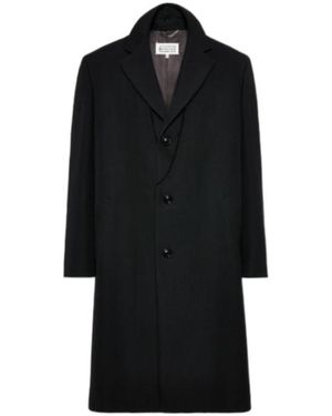 Maison Margiela Raw-Edge Single-Breasted Coat - Black