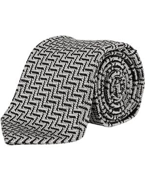 Tom Ford Logo Tie - White