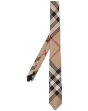 Burberry Classic Cut Check Tie - Metallic