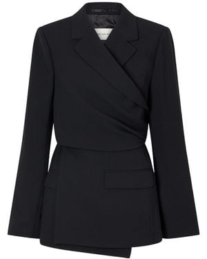 Dries Van Noten Self-Tie Wool-Crepe Blazer - Black