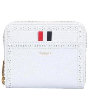 Thom Browne Zipped Compact Wallet - White